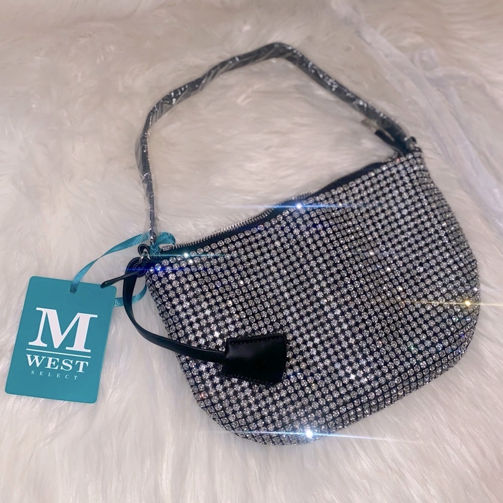 💎Bling Rhinestone💎Half-moon Shoulder Bag - Picture 6 of 8